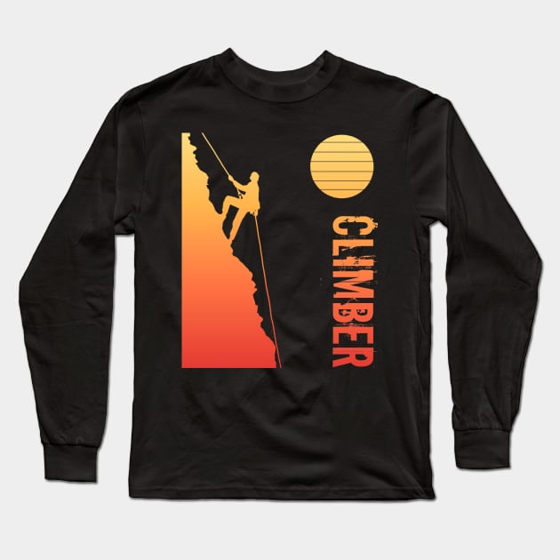 climber Long Sleeve T-Shirt by Ntdesignart